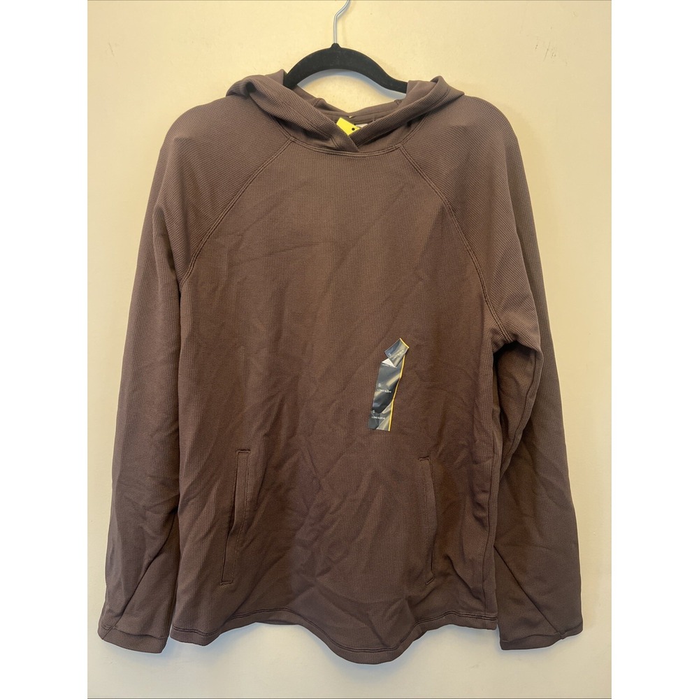 All in motion men's Waffle hoodie, Small, Brown NWT